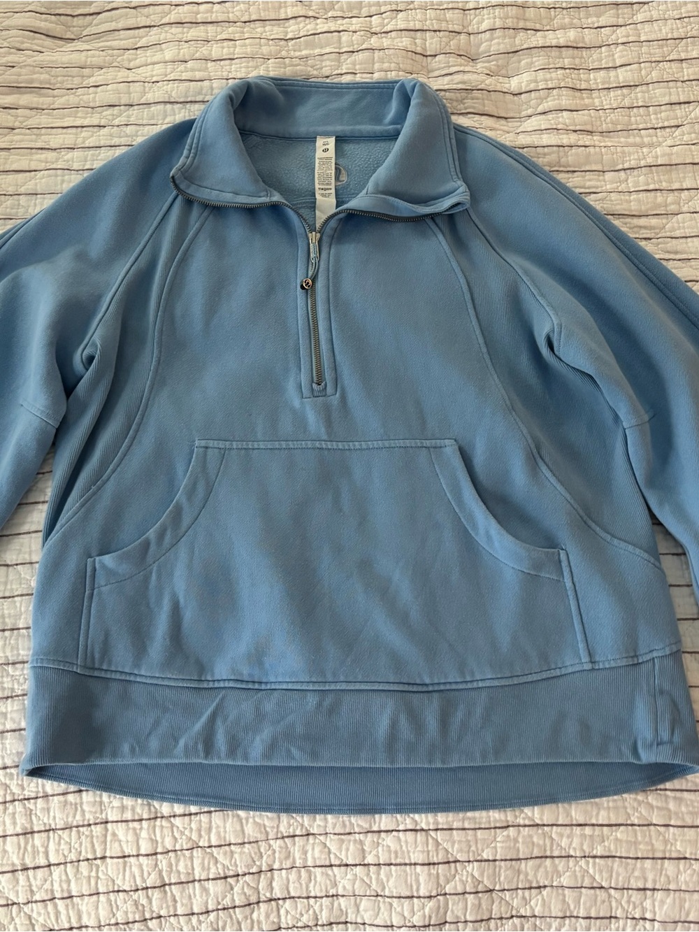 Lululemon Scuba blue half zip oversized pullover